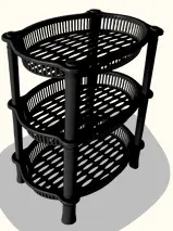 Rak Mini Oval Susun Tiga